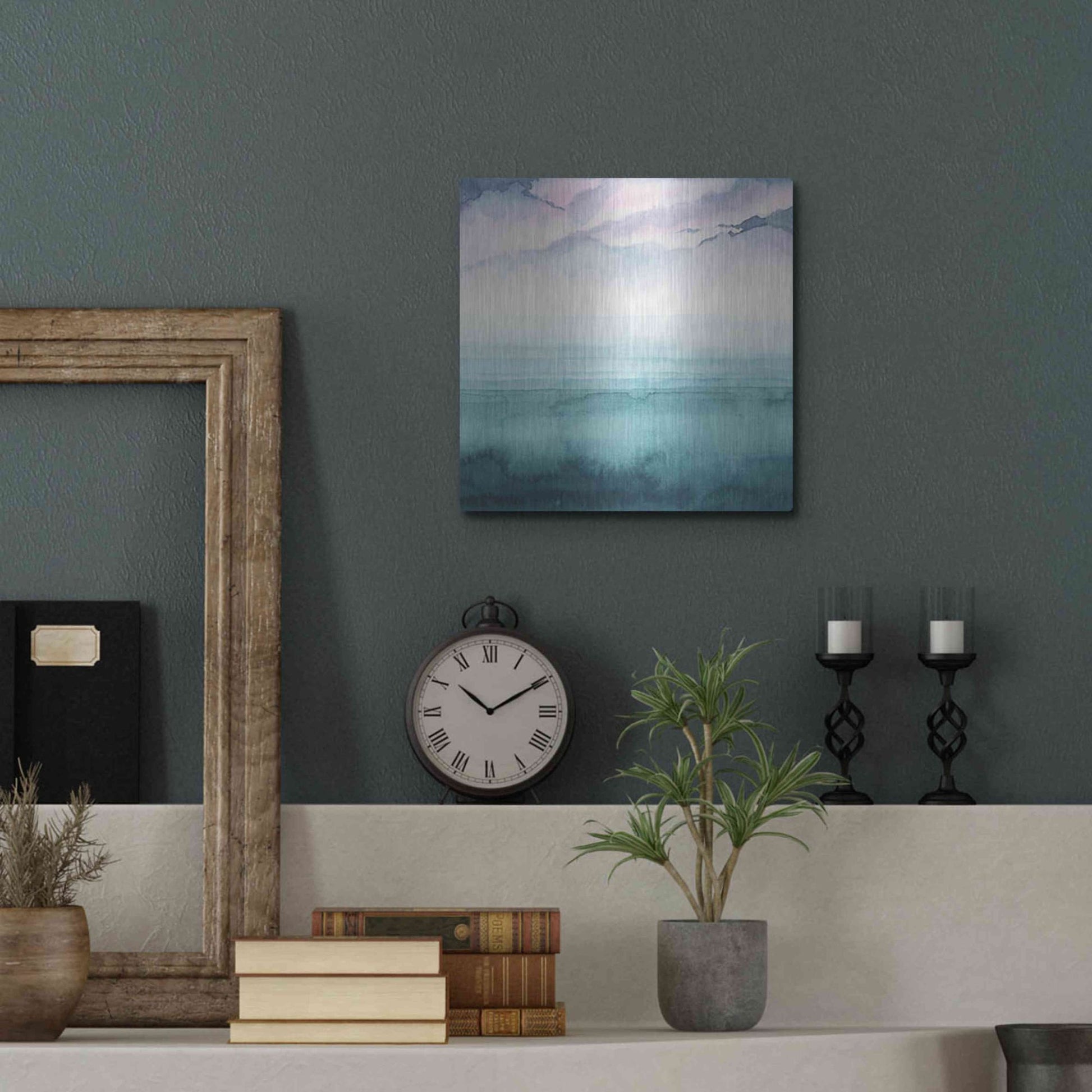 Luxe Metal Art 'Dusk on the Bay II' by Grace Popp, Metal Wall Art,12x12