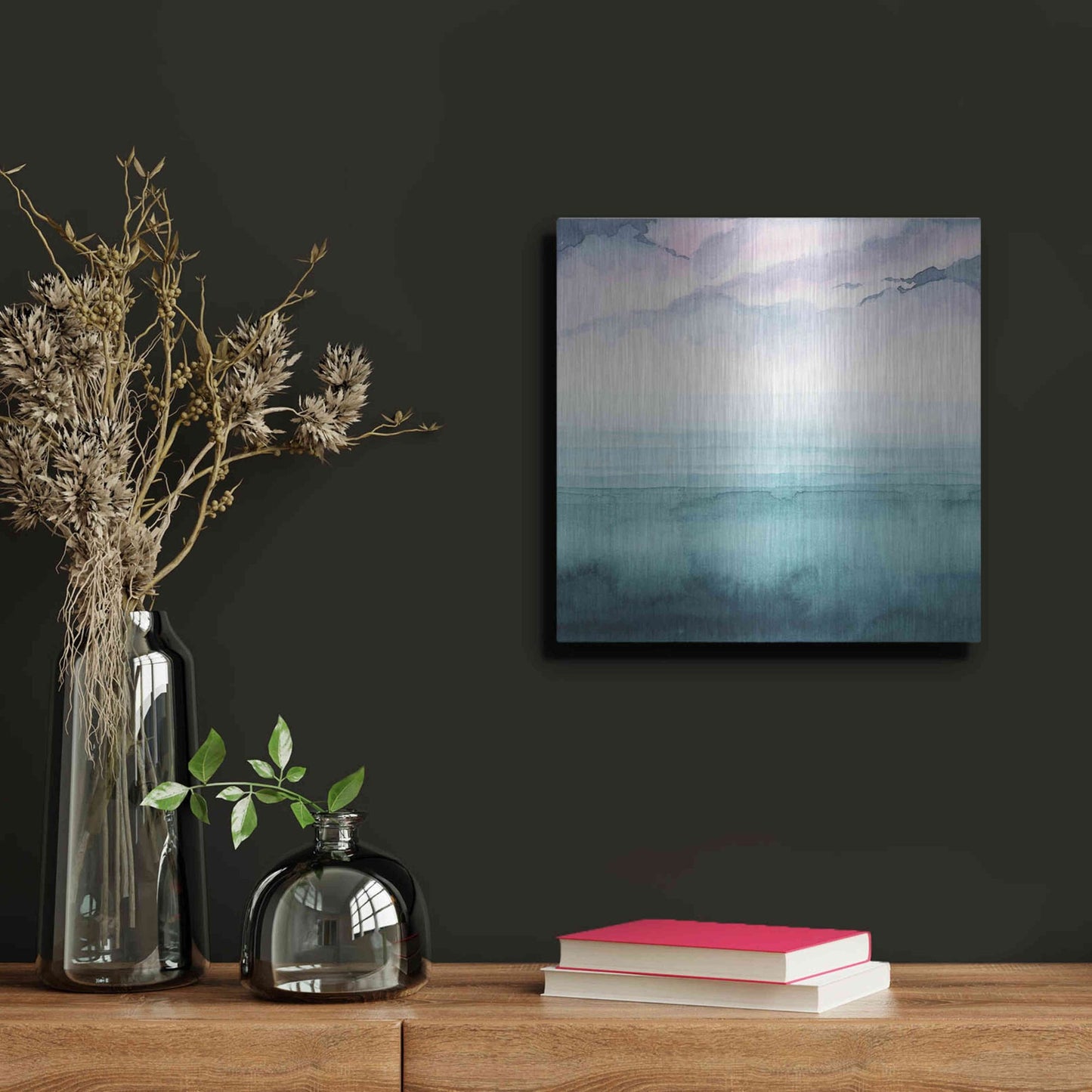 Luxe Metal Art 'Dusk on the Bay II' by Grace Popp, Metal Wall Art,12x12