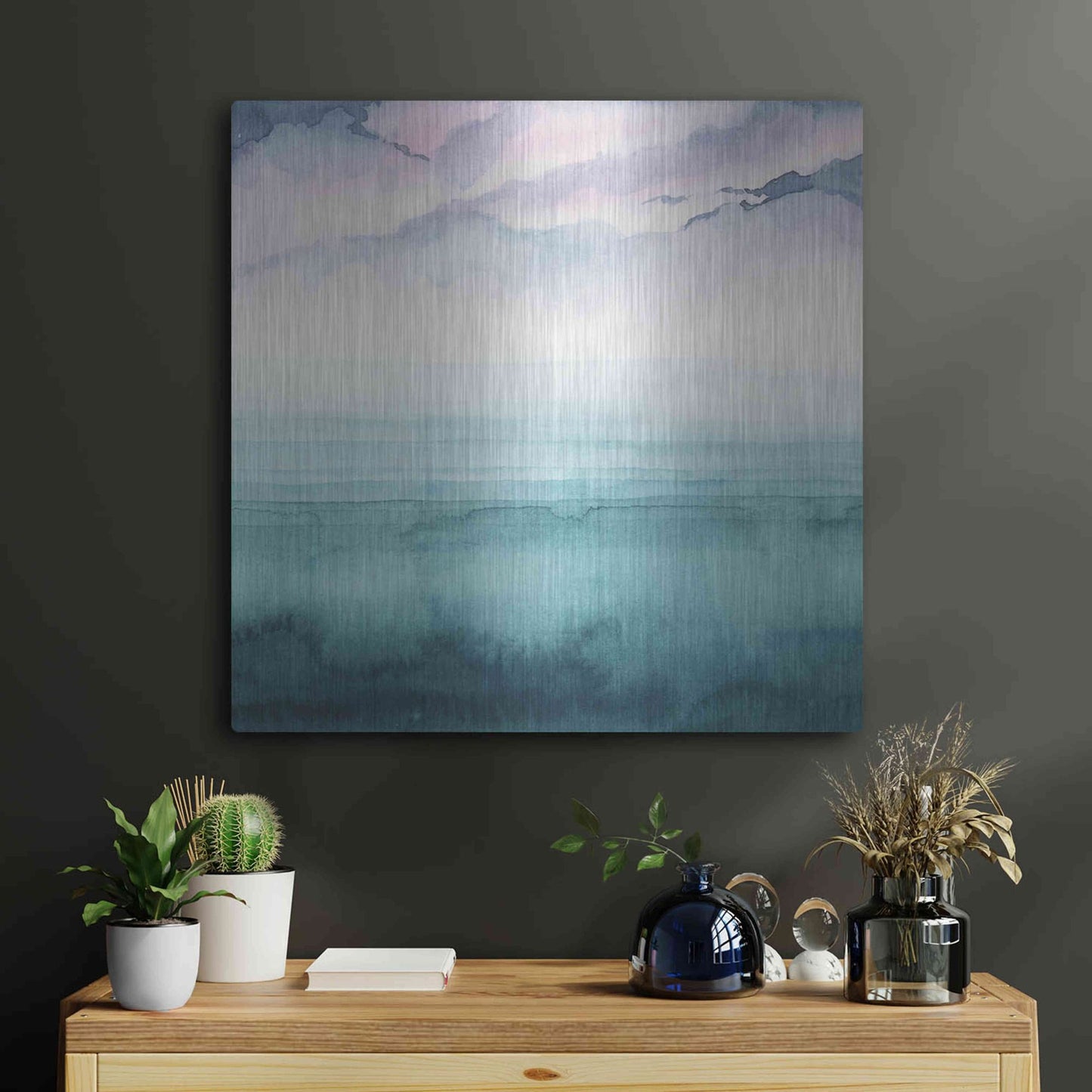 Luxe Metal Art 'Dusk on the Bay II' by Grace Popp, Metal Wall Art,24x24