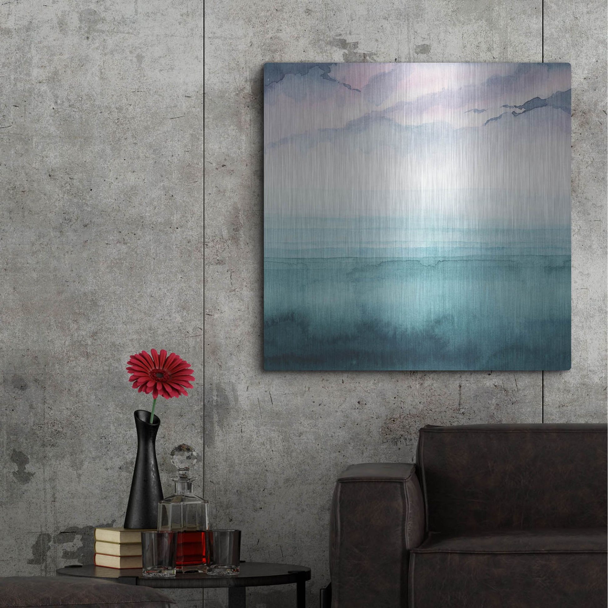 Luxe Metal Art 'Dusk on the Bay II' by Grace Popp, Metal Wall Art,36x36