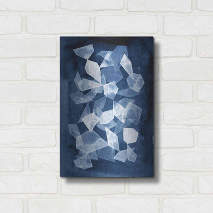 Luxe Metal Art 'Indigo Glass II' by Grace Popp, Metal Wall Art,12x16