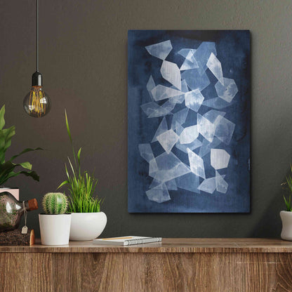 Luxe Metal Art 'Indigo Glass II' by Grace Popp, Metal Wall Art,12x16