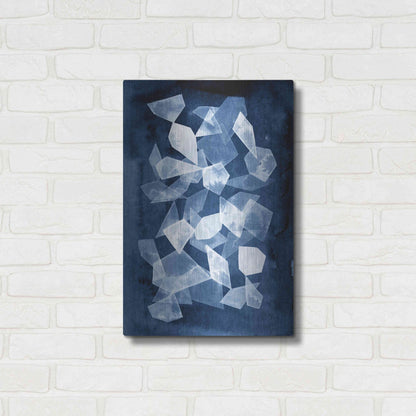 Luxe Metal Art 'Indigo Glass II' by Grace Popp, Metal Wall Art,16x24