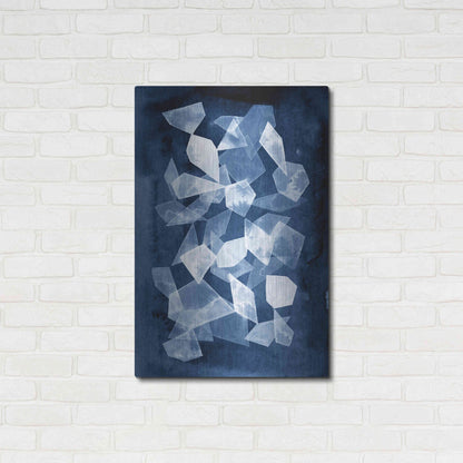Luxe Metal Art 'Indigo Glass II' by Grace Popp, Metal Wall Art,24x36