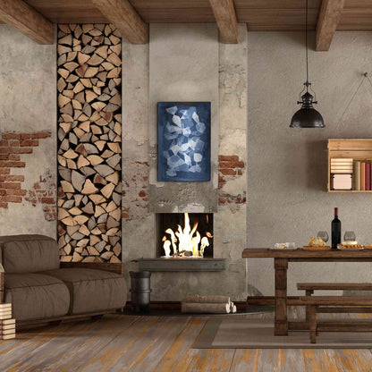 Luxe Metal Art 'Indigo Glass II' by Grace Popp, Metal Wall Art,24x36