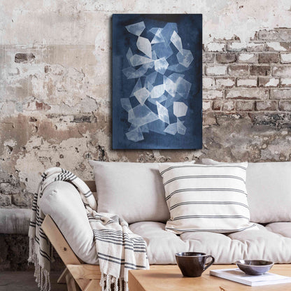 Luxe Metal Art 'Indigo Glass II' by Grace Popp, Metal Wall Art,24x36