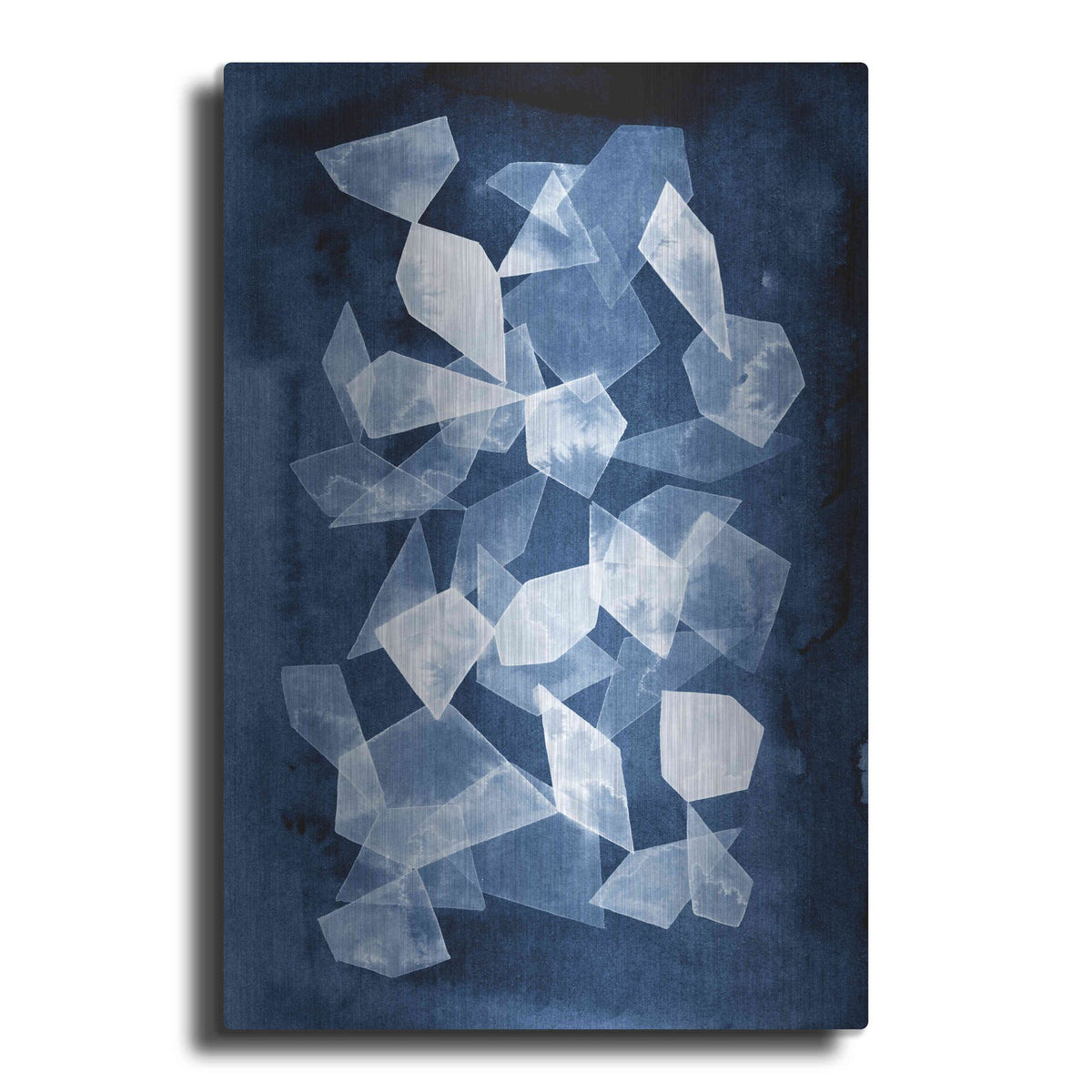 Luxe Metal Art 'Indigo Glass II' by Grace Popp, Metal Wall Art