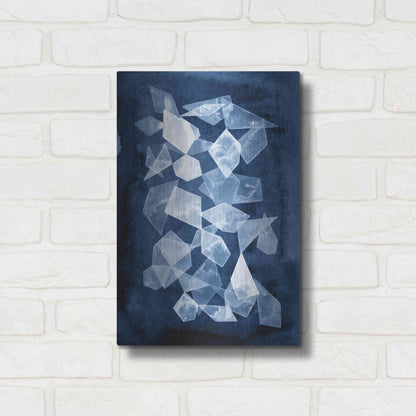 Luxe Metal Art 'Indigo Glass I' by Grace Popp, Metal Wall Art,12x16