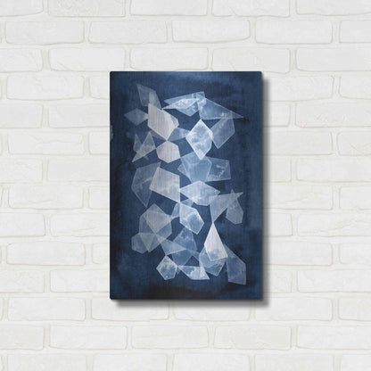 Luxe Metal Art 'Indigo Glass I' by Grace Popp, Metal Wall Art,16x24