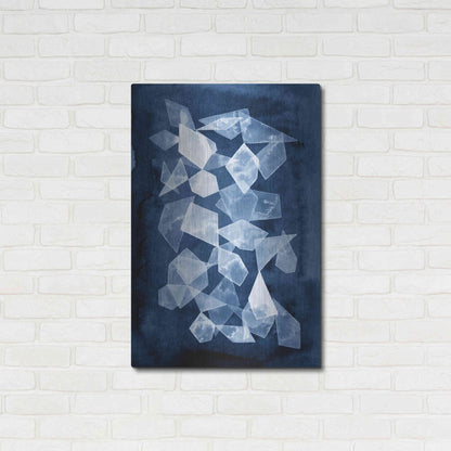 Luxe Metal Art 'Indigo Glass I' by Grace Popp, Metal Wall Art,24x36