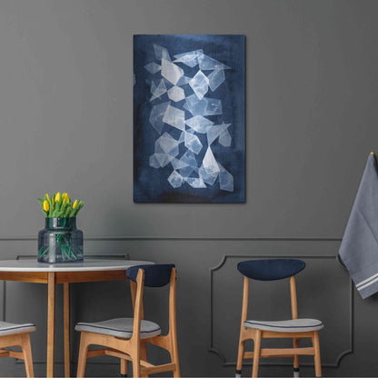 Luxe Metal Art 'Indigo Glass I' by Grace Popp, Metal Wall Art,24x36