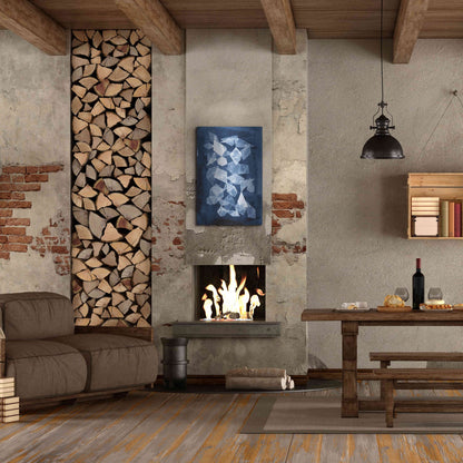 Luxe Metal Art 'Indigo Glass I' by Grace Popp, Metal Wall Art,24x36