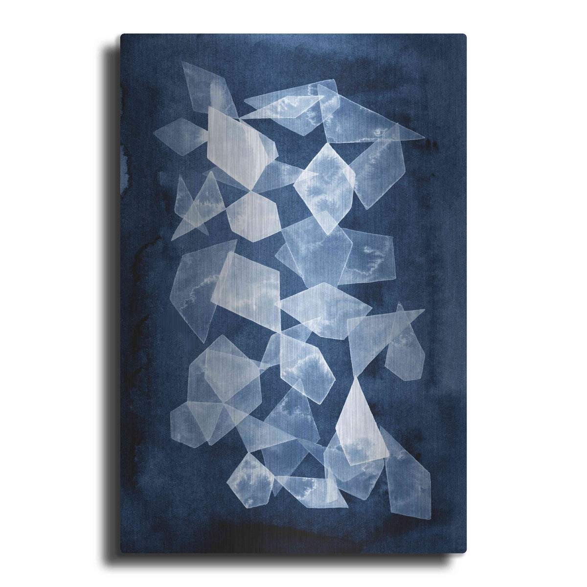 Luxe Metal Art 'Indigo Glass I' by Grace Popp, Metal Wall Art