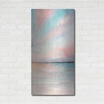 Luxe Metal Art 'Sea Sunset Triptych III' by Grace Popp, Metal Wall Art,24x48