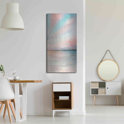 Luxe Metal Art 'Sea Sunset Triptych III' by Grace Popp, Metal Wall Art,24x48