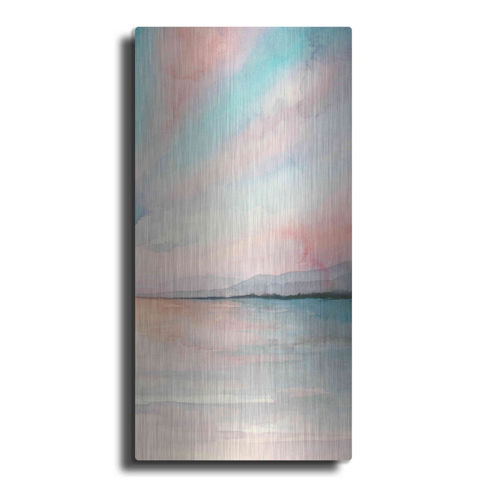 Luxe Metal Art 'Sea Sunset Triptych III' by Grace Popp, Metal Wall Art