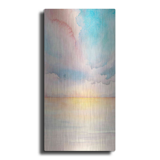 Luxe Metal Art 'Sea Sunset Triptych II' by Grace Popp, Metal Wall Art