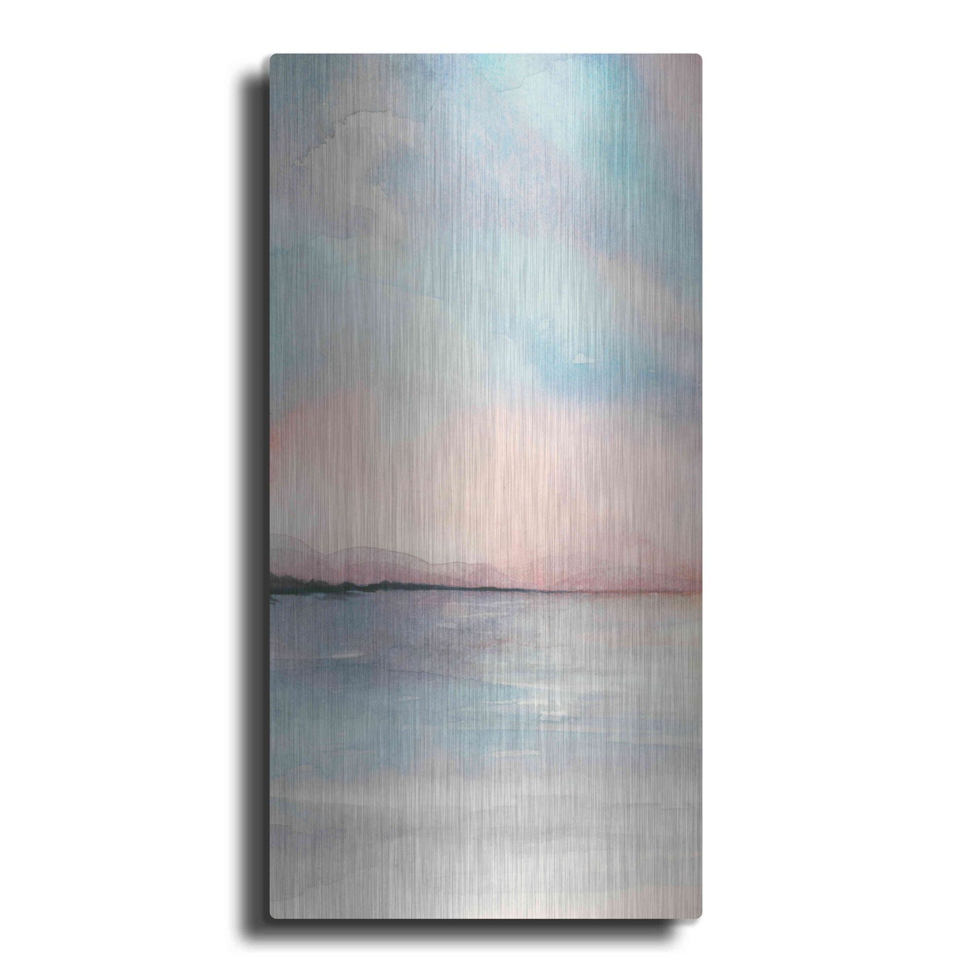 Luxe Metal Art 'Sea Sunset Triptych I' by Grace Popp, Metal Wall Art