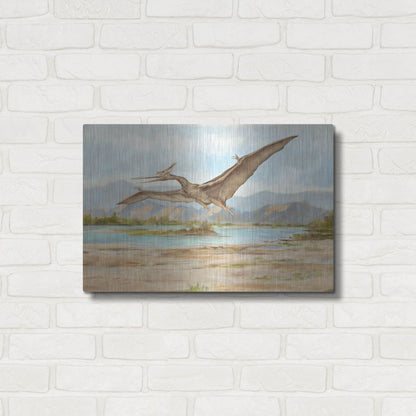 Luxe Metal Art 'Dinosaur Illustration VI' by Ethan Harper, Metal Wall Art,24x16