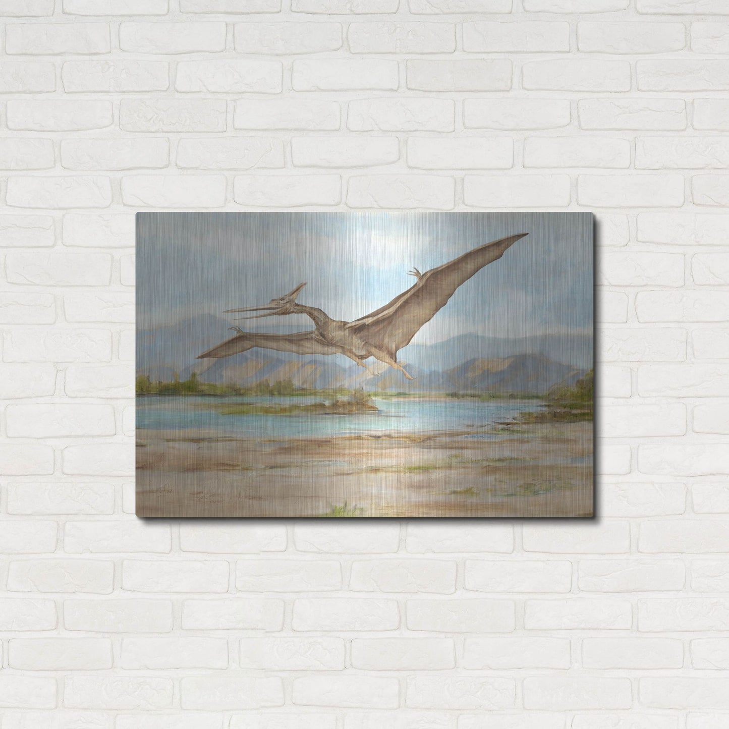 Luxe Metal Art 'Dinosaur Illustration VI' by Ethan Harper, Metal Wall Art,36x24