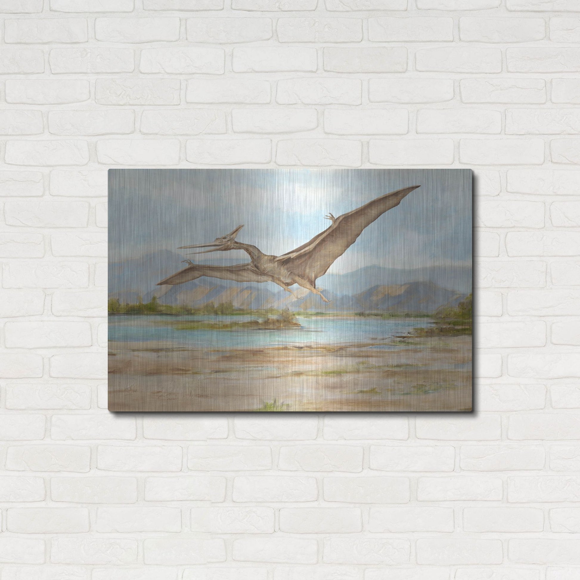 Luxe Metal Art 'Dinosaur Illustration VI' by Ethan Harper, Metal Wall Art,36x24