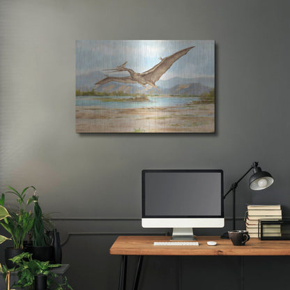 Luxe Metal Art 'Dinosaur Illustration VI' by Ethan Harper, Metal Wall Art,36x24