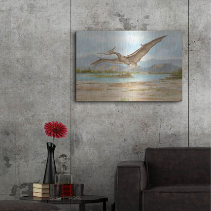 Luxe Metal Art 'Dinosaur Illustration VI' by Ethan Harper, Metal Wall Art,36x24