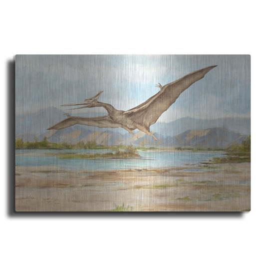 Luxe Metal Art 'Dinosaur Illustration VI' by Ethan Harper, Metal Wall Art