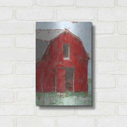 Luxe Metal Art 'Big Red Barn I' by Ethan Harper, Metal Wall Art,12x16