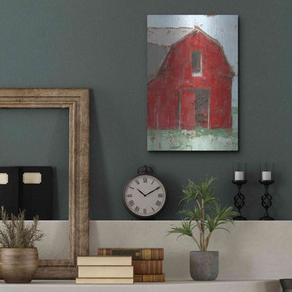 Luxe Metal Art 'Big Red Barn I' by Ethan Harper, Metal Wall Art,12x16