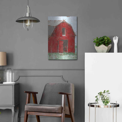 Luxe Metal Art 'Big Red Barn I' by Ethan Harper, Metal Wall Art,16x24