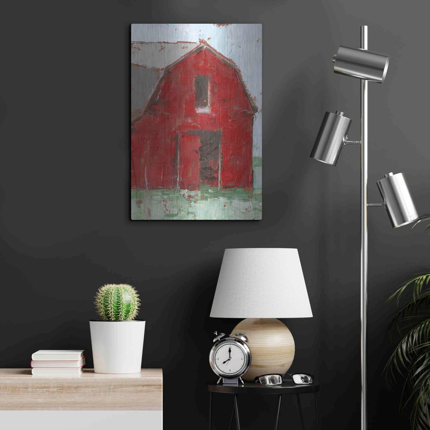 Luxe Metal Art 'Big Red Barn I' by Ethan Harper, Metal Wall Art,16x24