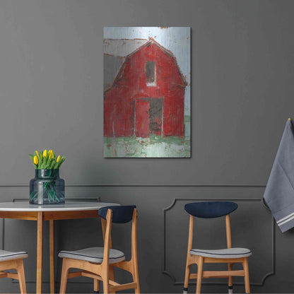 Luxe Metal Art 'Big Red Barn I' by Ethan Harper, Metal Wall Art,24x36
