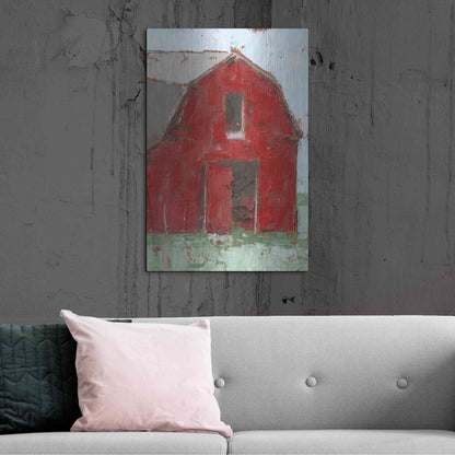 Luxe Metal Art 'Big Red Barn I' by Ethan Harper, Metal Wall Art,24x36
