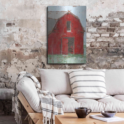 Luxe Metal Art 'Big Red Barn I' by Ethan Harper, Metal Wall Art,24x36