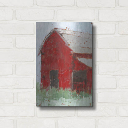 Luxe Metal Art 'Big Red Barn II' by Ethan Harper, Metal Wall Art,12x16