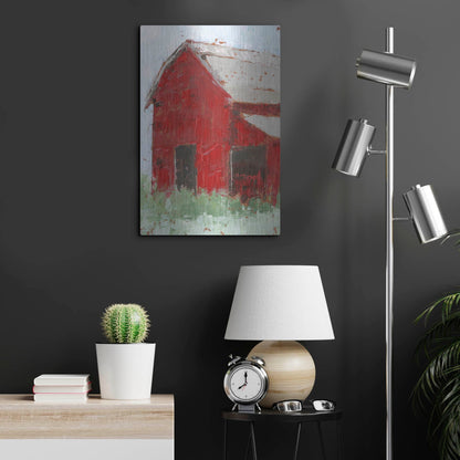 Luxe Metal Art 'Big Red Barn II' by Ethan Harper, Metal Wall Art,16x24