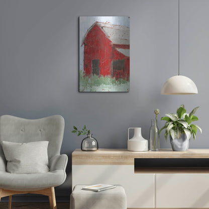 Luxe Metal Art 'Big Red Barn II' by Ethan Harper, Metal Wall Art,16x24