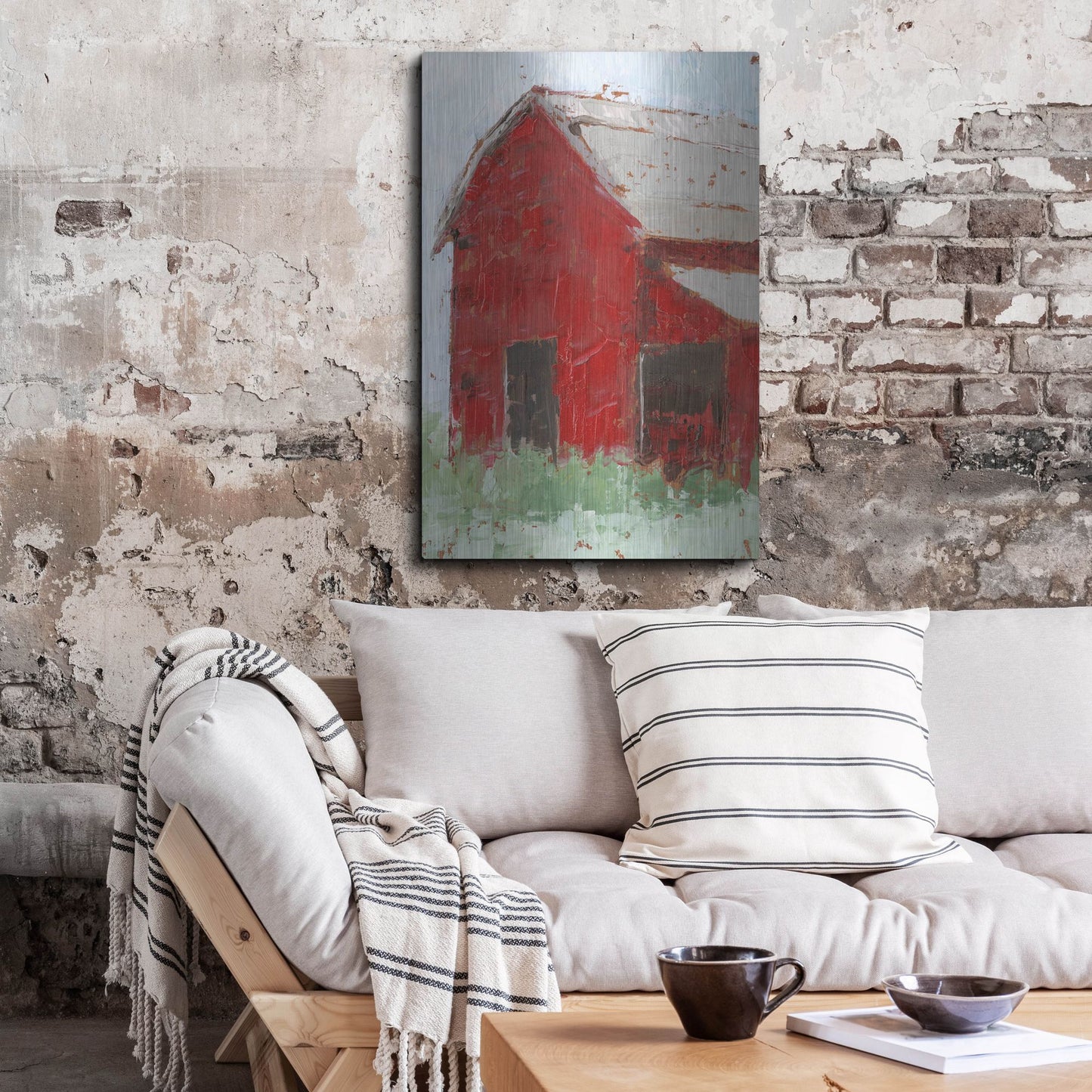 Luxe Metal Art 'Big Red Barn II' by Ethan Harper, Metal Wall Art,24x36