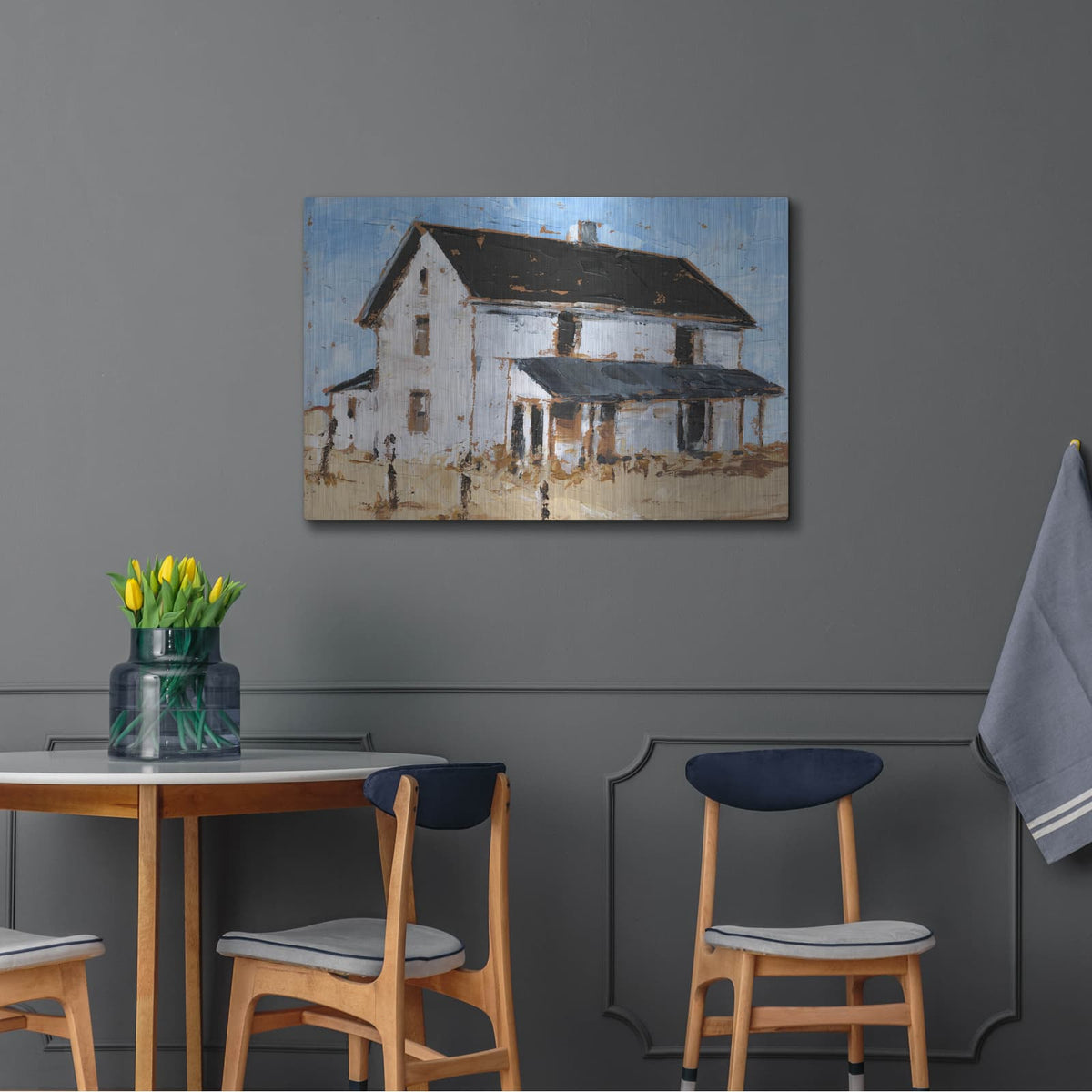 'Abandoned Farmhouse I' by Ethan Harper – Metal Wall Art, 36x24 room view