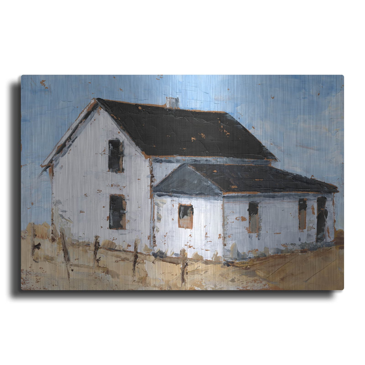 'Abandoned Farmhouse II' by Ethan Harper – Metal Wall Art