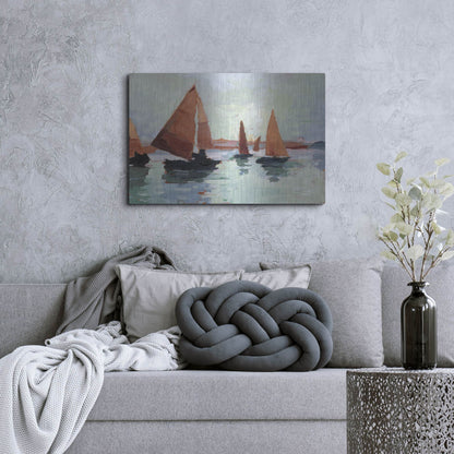 Luxe Metal Art 'Sunset Harbor I' by Ethan Harper, Metal Wall Art,36x24