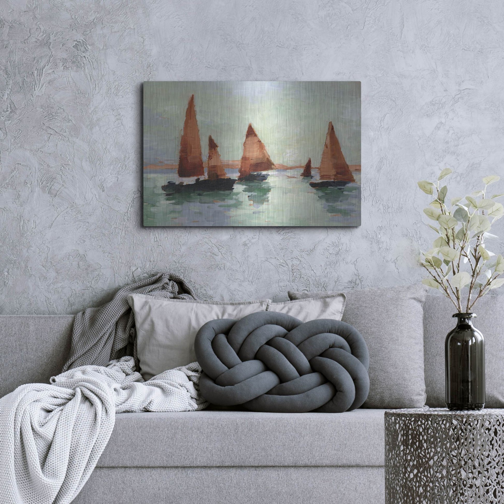 Luxe Metal Art 'Sunset Harbor II' by Ethan Harper, Metal Wall Art,36x24