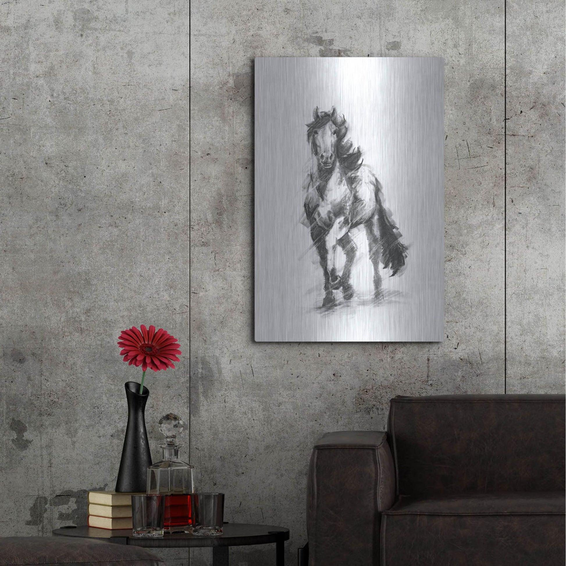 Luxe Metal Art 'Dynamic Equestrian I' by Ethan Harper, Metal Wall Art,24x36