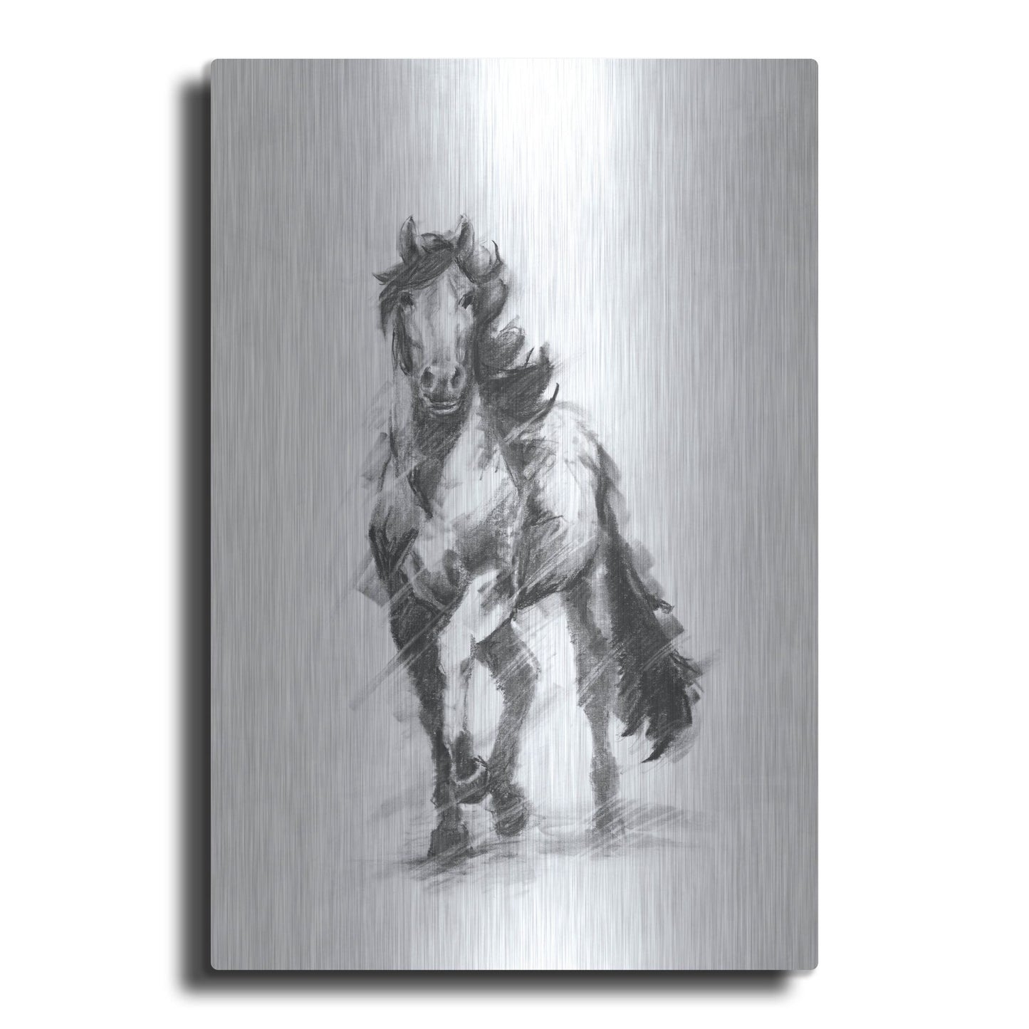 Luxe Metal Art 'Dynamic Equestrian I' by Ethan Harper, Metal Wall Art