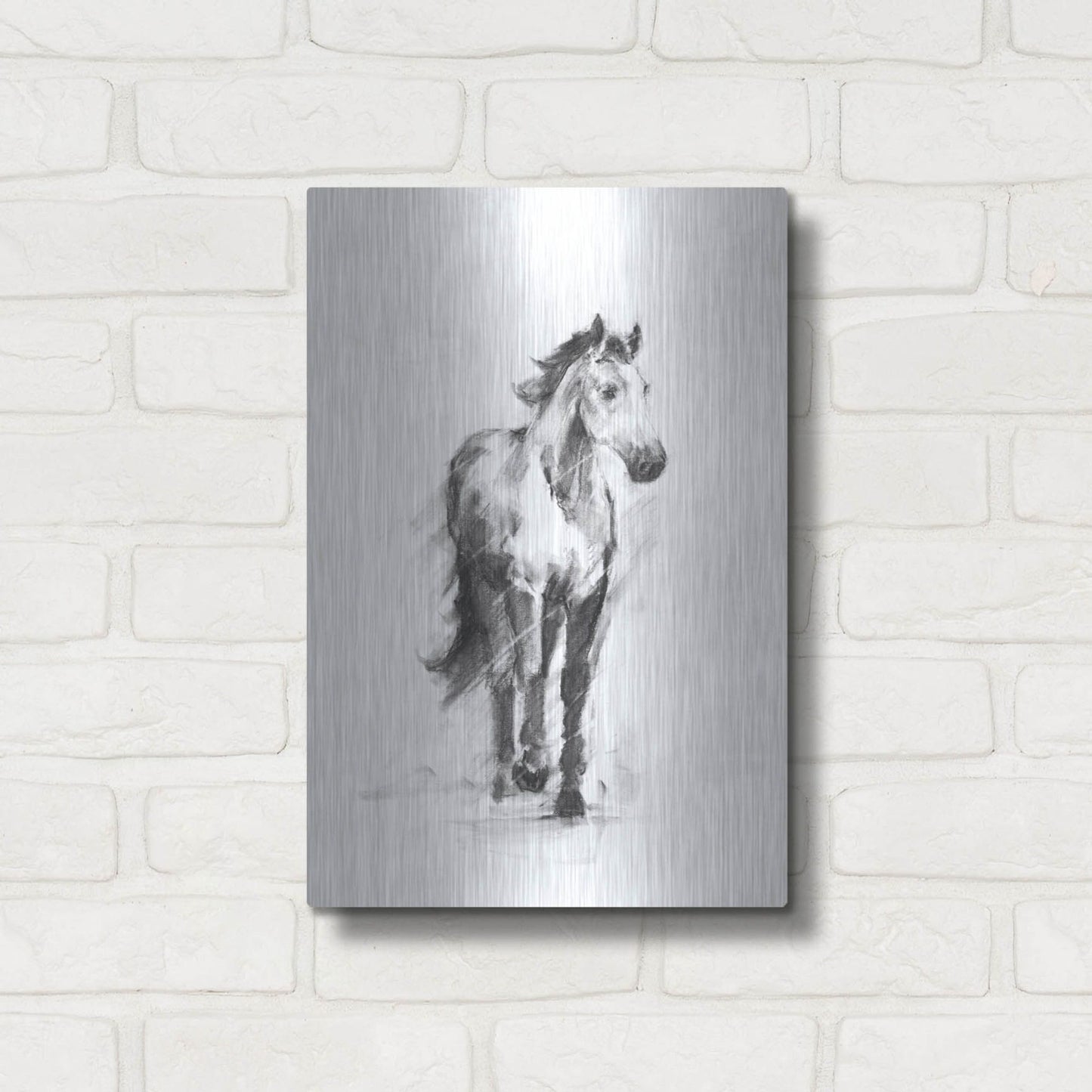 Luxe Metal Art 'Dynamic Equestrian II' by Ethan Harper, Metal Wall Art,12x16