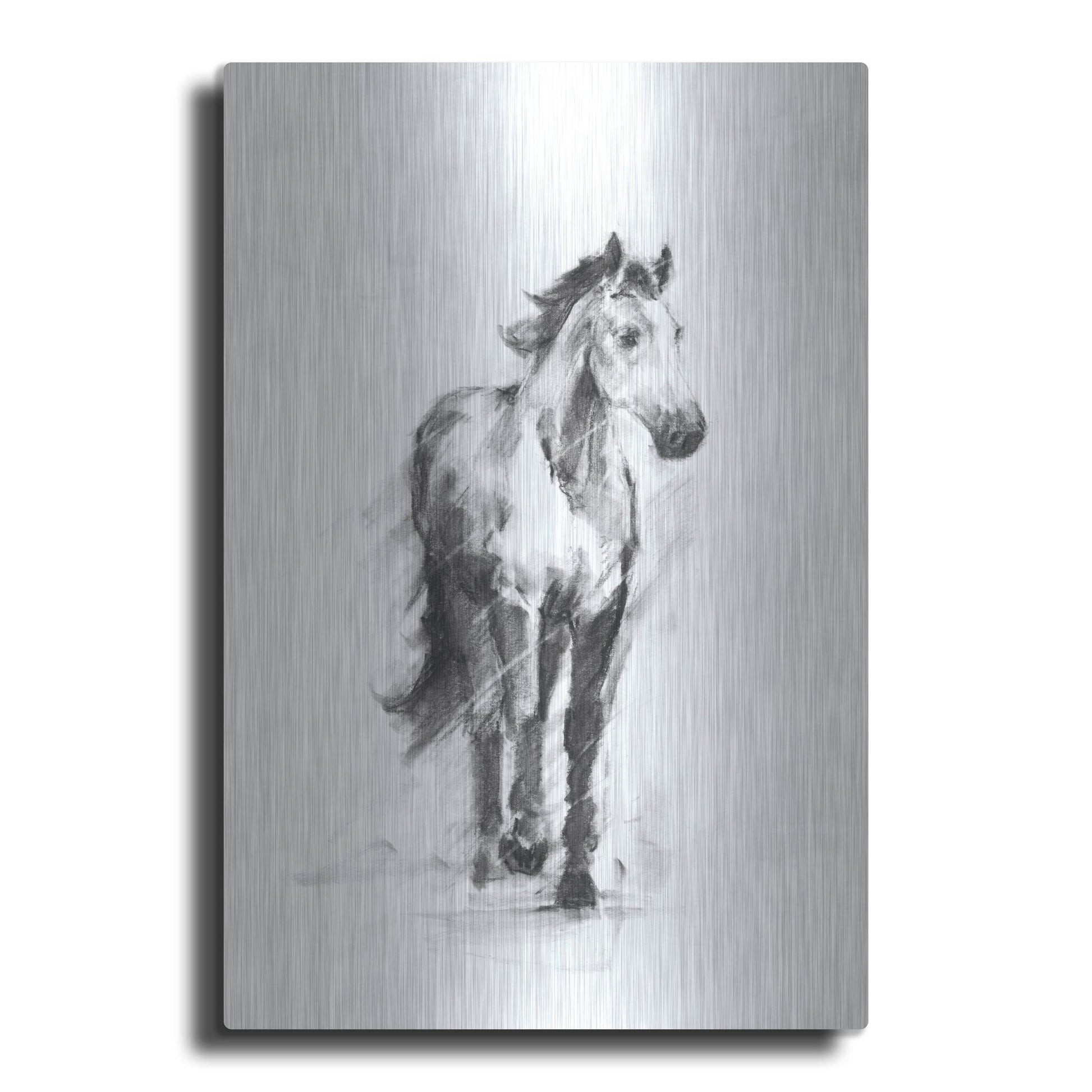 Luxe Metal Art 'Dynamic Equestrian II' by Ethan Harper, Metal Wall Art