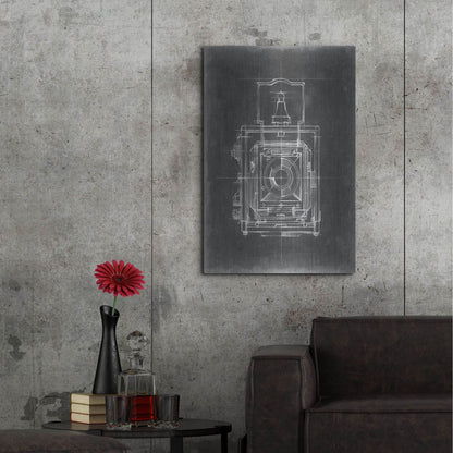 Luxe Metal Art 'Camera Blueprints I' by Ethan Harper, Metal Wall Art,24x36