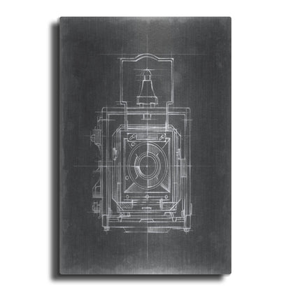 Luxe Metal Art 'Camera Blueprints I' by Ethan Harper, Metal Wall Art