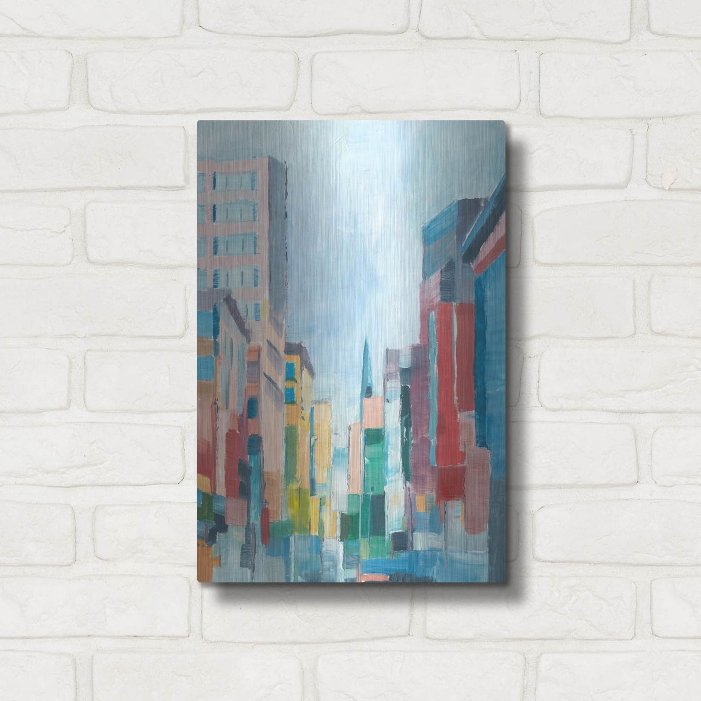 Luxe Metal Art 'Uptown Contemporary I' by Ethan Harper, Metal Wall Art,12x16